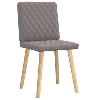 Eetkamerstoelen draaibaar 2 st stof taupe
