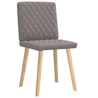 Eetkamerstoelen draaibaar 2 st stof taupe - thumbnail