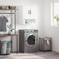 Wandkast 60x31x70 cm bewerkt hout wit - thumbnail