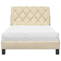 Bed met matras stof crèmekleurig 120x200 cm - thumbnail