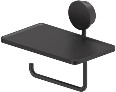 Toiletrolhouder met planchet Geesa Opal Zwart Toiletrolhouder met planchet Geesa Opal Zwart