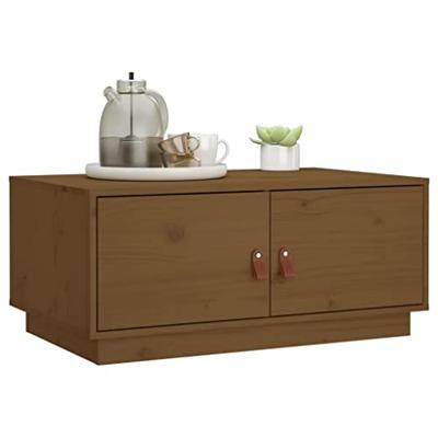 Salontafel 80x50x35 cm massief grenenhout honingbruin