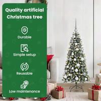 VidaXL Kunstkerstboom met 150 led groen 120 cm pvc en plastic en staal - thumbnail