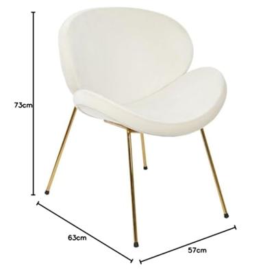 Stoel DKD Home Decor Wit Gouden 63 x 57 x 73 cm