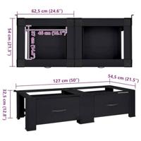 Wasmachine Pedestal 2 pcs Zwart 64 x 55 x 32.5 cm Staal - thumbnail