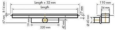 Easy Drain Compact TAF afvoergoot enkele plaat 100cm 30mm met Zero design rooster RVS edcomtaf1000-30