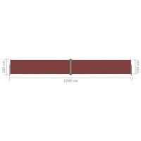 VidaXL Windscherm uittrekbaar 160x1200 cm bruin - thumbnail