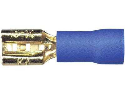 Sinuslive Car-HiFi platte stekker Set van 10 stuks 2.5 mm² 4.8 mm Verguld