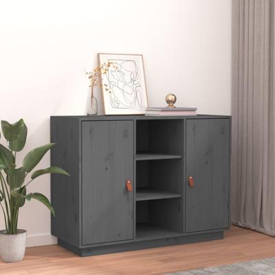 Dressoir 100x40x75 cm massief grenenhout grijs