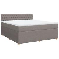 Boxspring met matras stof taupe 180x200 cm - thumbnail