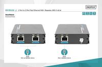 Digitus DN-95122 Extender (verlenging) LAN (10/100/1000 MBit/s) via netwerkkabel RJ45 300 m - thumbnail