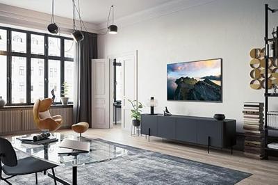 Samsung QLED 4K Q70D 55 inch tv met AI Quantum 4K processor, AI 4K afkomst, Samsung Tizen OS, Motion Xcelerator 120Hz, Smart TV, KI TV, GQ55Q70DATXZG, Duits model [2024]