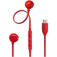 JBL Tune 305 C Bedraade in-ear oortjes met microfoon, met JBL Pure Bass Sound en een 3-knops afstandsbediening, in het rood - thumbnail