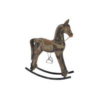 Decoratieve figuren Home ESPRIT Bruin Zwart Grijs Natuurlijk Paard 52 x 15 x 63 cm 50 x 15 x 63 cm - thumbnail