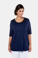 Ulla Popken T-shirt, kant, ronde hals - Grote Maten - thumbnail