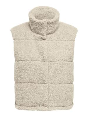 Only Onlsandra Teddy Waistcoat Life Otw Noos Gilets Pumice Stone