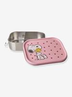 Grote roestvrijstalen lunchbox met scheidingswand en roze Snoopy-print Peanuts x RICE rozen - thumbnail