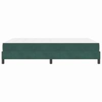 Boxspringbed met matras Donkergroen 140 x 190 cm Fluweel - thumbnail