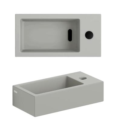Clou Flush Fontein Met Kraangat Rechts Mat Grijs Keramiek 36 cm Clou Clou Flush Fontein Met Kraangat Rechts Mat Grijs Keramiek 36 cm Clou