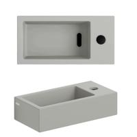 Clou Flush Fontein Met Kraangat Rechts Mat Grijs Keramiek 36 cm Clou - thumbnail