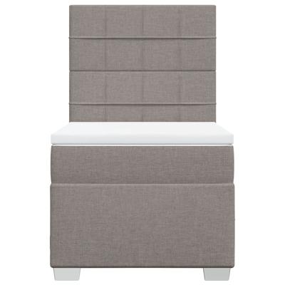 Boxspring met matras stof taupe 90x200 cm - thumbnail