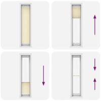 Pliss rolgordijn 40x200 cm stofbreedte 39,4 cm polyester crme - thumbnail