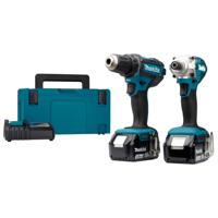 Makita dlx2339j 18v accuboormachine ddf482 + slagschroevendraaier dtd156 combiset (2x 3.0ah accu) in mbox - dlx2339j - thumbnail