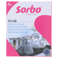 Sorbo pansponsen metaal 19 gram 4 stuks - thumbnail