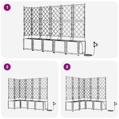 Tuin Bloempot 5 pcs Grijs Staal