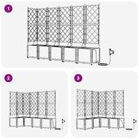 Tuin Bloempot 5 pcs Wit Staal - thumbnail