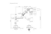 Digitus Monitor-tafelbeugel Aantal monteerbare displays: 1 Display(s) 144,8 cm (57) Wit Draaibaar, Kantelbaar, Roteerbaar, Zwenkbaar - thumbnail