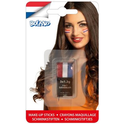 Schminkstift Nederland rood-wit-blauw