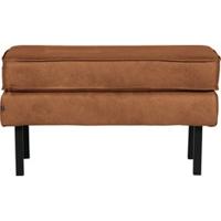 WOOOD Hocker 'Rodeo' Eco leder, kleur Cognac - thumbnail