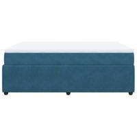 Boxspring met matras fluweel donkerblauw 140x200 cm - thumbnail