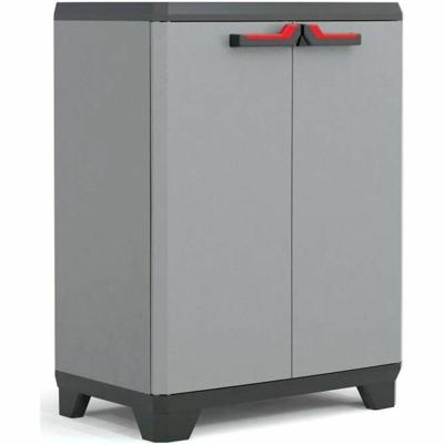 KETER | STILO LAGE KAST, grijs / zwart / rood, 68 x 39 x 90 cm - thumbnail