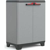 KETER | STILO LAGE KAST, grijs / zwart / rood, 68 x 39 x 90 cm - thumbnail