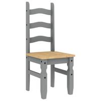 Eetkamerstoelen 2 st Corona 42x47x107 cm grenenhout grijs - thumbnail