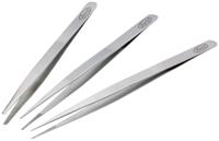 Vigor V1438 Pincetset 3-delig Plat-rond, Stomp, Spits - thumbnail