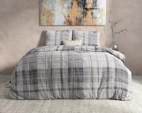 Dreamhouse - Theotis Dekbedovertrek Flanel (Warm) - Grijs - 140 x 220 - thumbnail