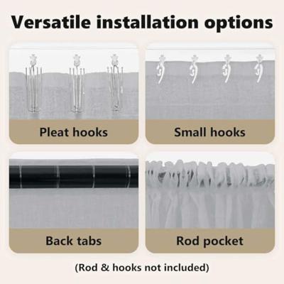 VidaXL Voile gordijn 2 pcs donkergrijs 175 x 140 cm polyester