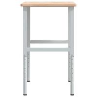 Werkbank rechthoekig 100x60x(71,5-98) cm massief eikenhout - thumbnail