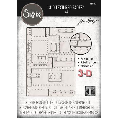 Sizzix • 3d texture fades embossing folder foundry large/a5 by tim holtz