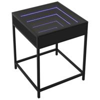 Nachtkastje met Infinity LED 40x40x51 cm zwart - thumbnail