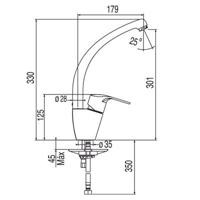 Tres K keukenkraan chroom 06944001 - thumbnail