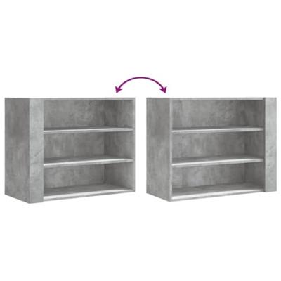 Wandkast 75x35x60 cm bewerkt hout betongrijs