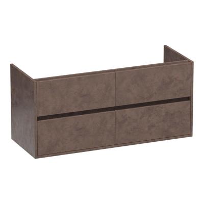 Brauer Adore - Onderkast - 120 cm - met 4 Softclose Lades Greeploos en 2 Sifon Uitsparingen - Erosion