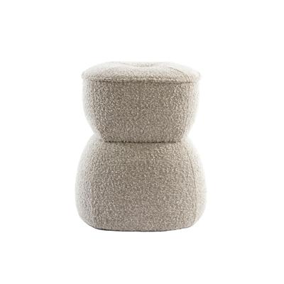 Light & Living Poef 'Leyla' Bouclé, kleur Beige