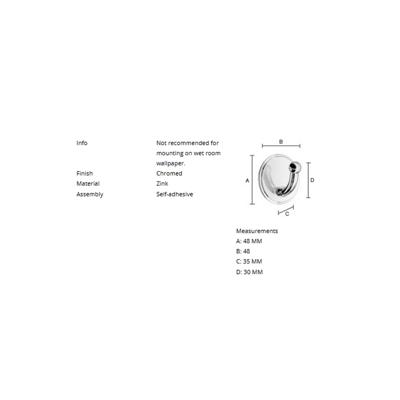 Handdoekhaak Smedbo Xtra Design Gepolijst Chroom Smedbo