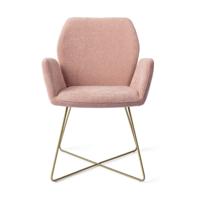 Jesper Home Eetkamerstoel 'Misaki' Cross Gold, kleur Anemone - thumbnail