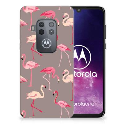 Motorola One Zoom | TPU Hoesje | Flamingo